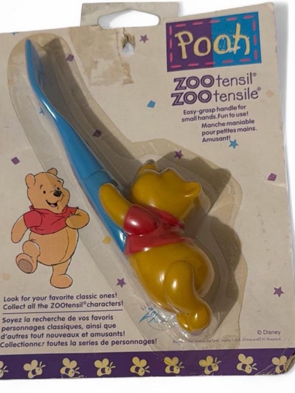 Vintage 90s Zak Designs Disney Winnie The Pooh ZOOtensil Fork Pat Pending NOS